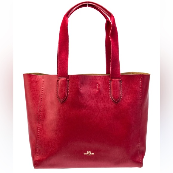 Coach Handbags - Coach Derby Red Leather Tote Bag